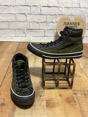 Converse All Star Boot Shoes Mens 9 Womens 11 High Top Sneakers 160844C Green